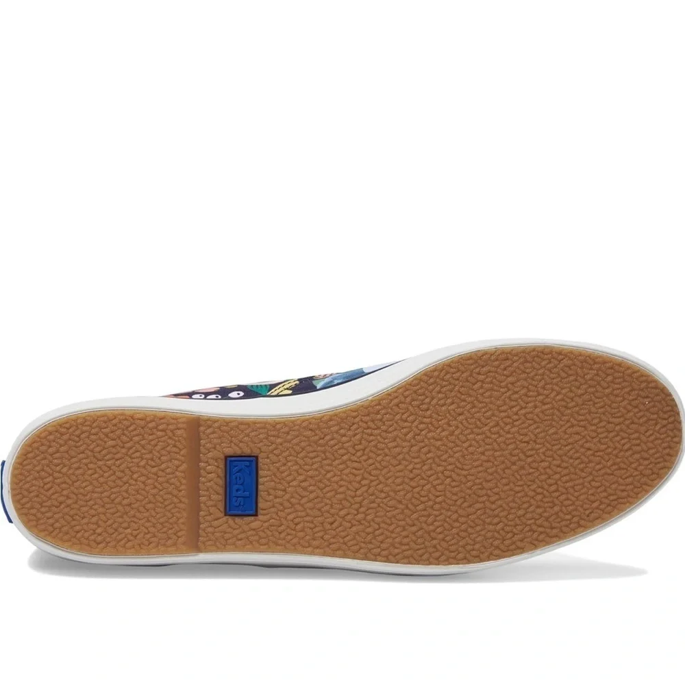 Keds X Rifle Paper The Platform Mid Vintage Blossom Navy 6.5 M